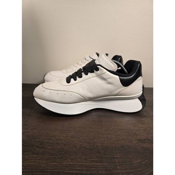 Alexander McQueen Men's Sprint Runner Black White Size 43 EU Size US 10 - Picture 1 of 8
